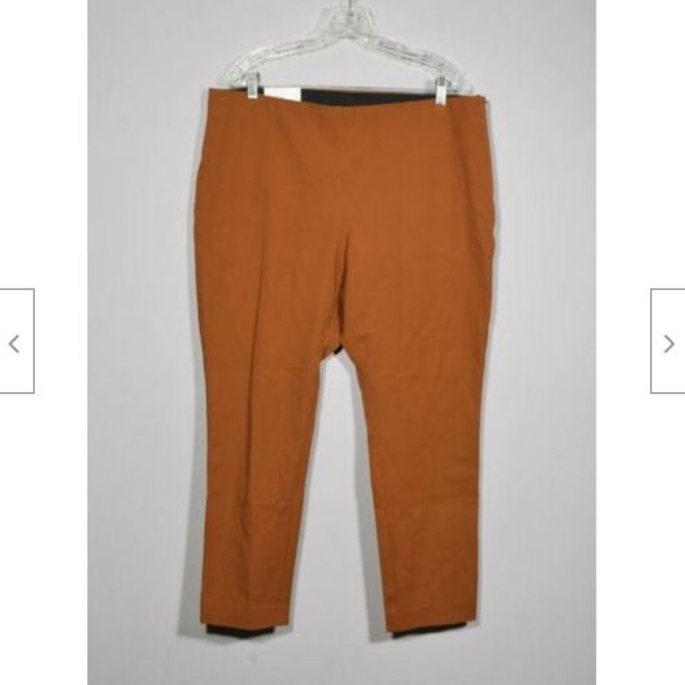 NEW A New Day Rust Elastic Waist Side Zip Stretch Skinny Ankle Dress Pants Sz 1